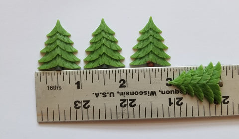 COE 96 Pre Fused Glass Short Evergreen Trees for Your Fused Glass Projects - Pack of 4