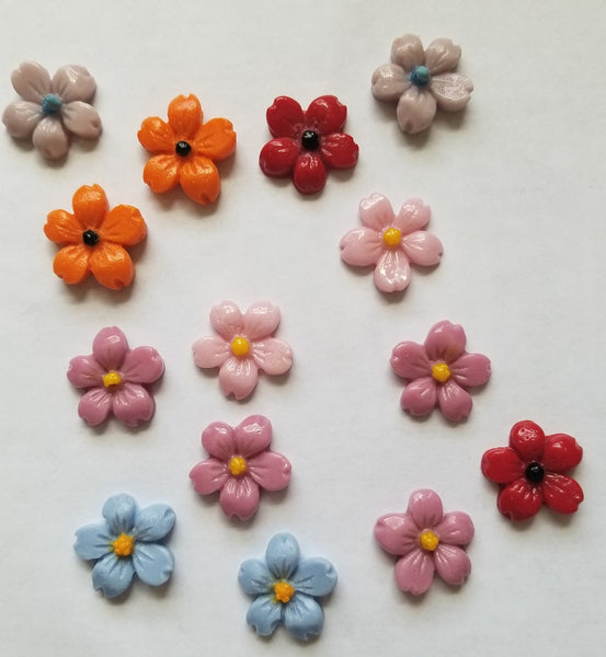 COE 96 Pre Fused Glass Flowers (Cherry Blossom Shaped) for Your Glass Projects (21mm) .82 Inch