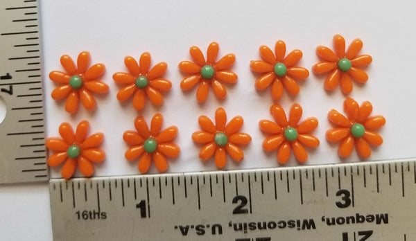 COE 96 Glass Flowers (Daisies) 15mm for Your Fused Glass Projects - Pack of 10