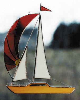 Stained Glass Supplies Sailboat Bevel Cluster with Free Pattern