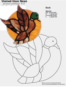 Free Stained Glass Patterns -  SGN Mallard Panel