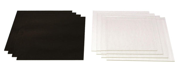 Wissmach Essentials Clear And Black Glass Pack - 96 Coe 8 pc 12 x 12