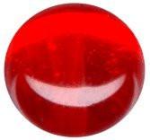 Red Round Glass Jewels Flat Foil Backed, 7mm, pack of 12