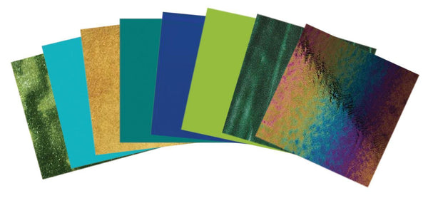 Bullseye Peacock Glass Pack - 90 Coe 5813