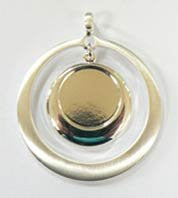Contemporary Jewelry Findings - Drop Circle Pendant for Your Fused Cabochon