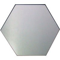3 3/8 inch - Pre-Cut Hexagon 6 Sided GLASS Mirror - 1