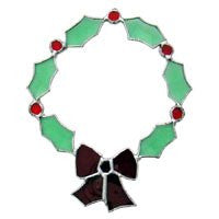 Stained Glass Supplies Christmas Wreath Bevel Cluster - Not a finished Suncatcher