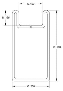 Zinc Came - Stained Glass Supplies - Framing 1/2 Inch U Channel 3 pieces 24 inch (total 6 feet)