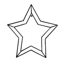 Pack of 6 Clear Glass Bevel Blank Star Ornament Blank - for Etching, Engraving, Painting, etc.