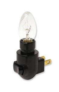 Black Night Light Base With 4w Bulb - 6 Pack