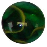 Emerald with Multi Color Swirl Stained Glass Nuggets 12 Oz Bag