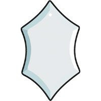 Pack of 6 Clear Glass Holly Ornament Blank - 4 1/4 x 2 1/2 inch