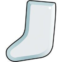 Pack of 6 Clear Glass Stocking Ornament Blanks - 3 1/4 Inch x 4 1/4 inches