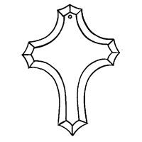 Pack of 6 Clear Glass Bevel Blank Cross Ornament Blank - 4 1/2 x 3 1/2 inch