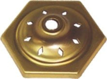 6 sided vented Hexagon brass vase cap for lamps