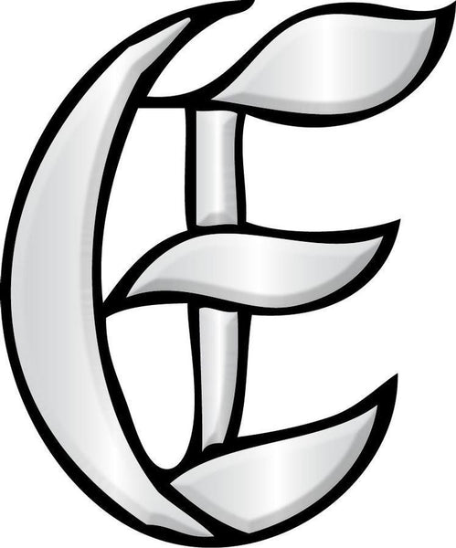 Letter E - Glass Alphabet Bevel Clusters