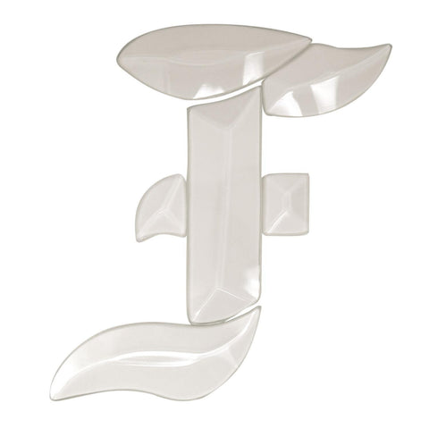 Letter F - Glass Alphabet Bevel Clusters