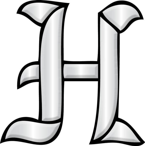 Letter H - Glass Alphabet Bevel Clusters
