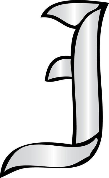 Letter J - Glass Alphabet Bevel Clusters