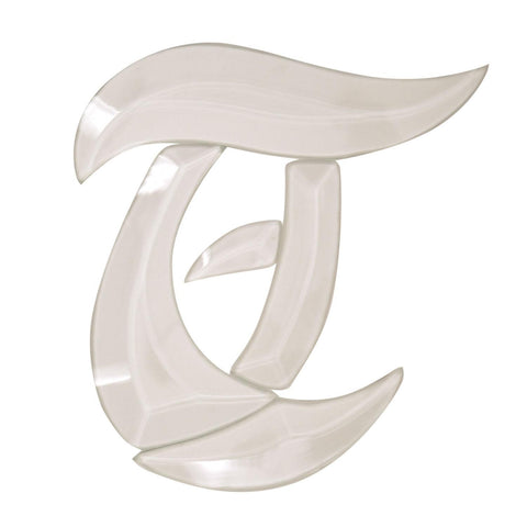 Letter T - Glass Alphabet Bevel Clusters