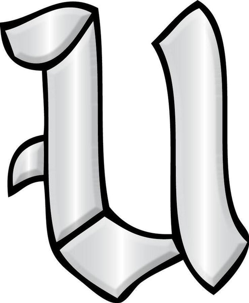Letter U - Glass Alphabet Bevel Clusters