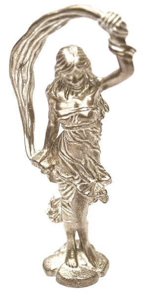 Lead Free Butterfly Lady with Scarf Hand Cast Sculpture - Stained Glass Supplies