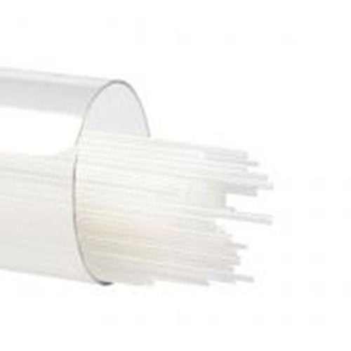 BU011305 - Bullseye Stringers COE 90 White Opal ~350 - .5 (1/2) Mm