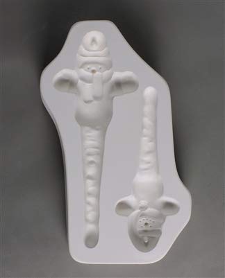 LF177 SMALL AND MEDIUM SNOWMEN ICICLE ORNAMENTS MOLD FOR GLASS FUSING