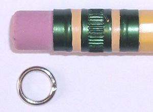 Bag of 150 Small Silver Tone Jump Rings - 1/4" Diameter