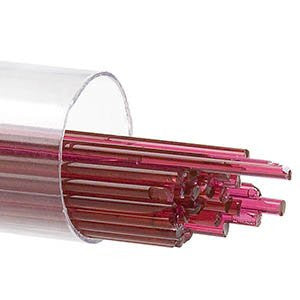 Fusing Glass Supplies Bullseye Bu00131172- 2mm stringers Cranberry Pink Transparent COE 90