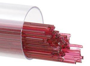 Fusing Glass Supplies Bullseye Bu001311-stringers Cranberry Pink Transparent COE 90