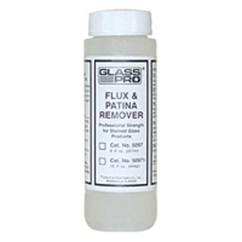 Stained Glass Supplies - Glass Pro Flux and Patina Remover 16 oz