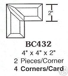 Clear Beveled Corners 2 X 4 Inch BC432