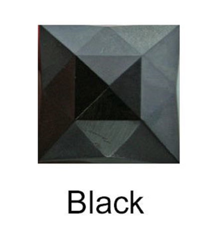 Stained Glass Jewels - 25mm Square Faceted - Black