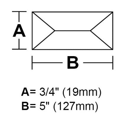 3/4 Inch Wide Clear Bevels