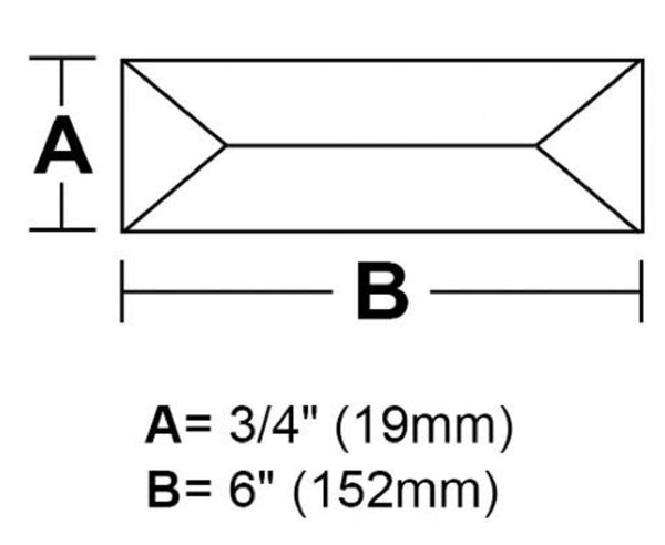 3/4 Inch Wide Clear Bevels