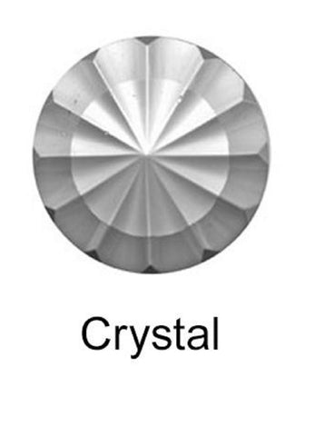 Crystal( (Clear) Round Fluted Jewel - 35mm