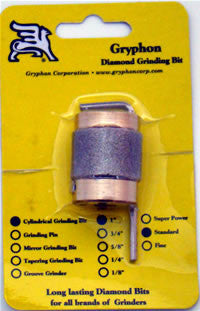 Gryphon 1 inch diamond coated grinder (standard grit) bit
