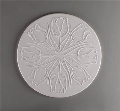 DT35 - Tulip Texture for Tile Mold for Glass Slumping 11 Inch Diameter