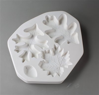 LF162 Leaves and Acorns Texture for Glass Frit Mold for Glass Casting