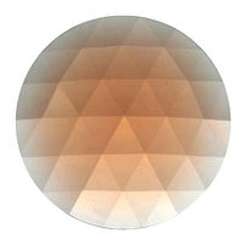 Stained Glass Jewels - Round 50mm Peach Faceted 2 Inch