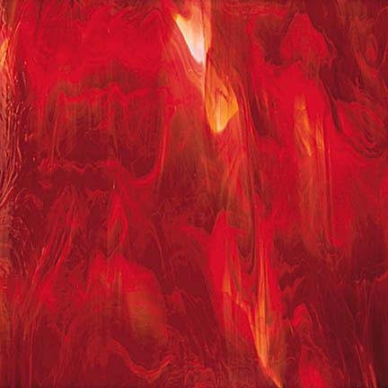 SF3571 Spectrum Red and White Opal Glass 12 x 12 Sheet