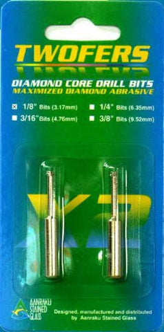Aanraku 1/8 Inch Core Drill Bits - 2 in Pack