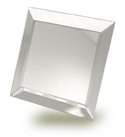 4 Inch Square Beveled Mirror - Pack of 6
