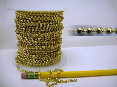 3ft Solid Brass Ball Chain