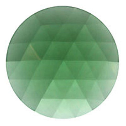 Stained Glass Jewels - Round 50mm Sea Green Faceted 2 Inch