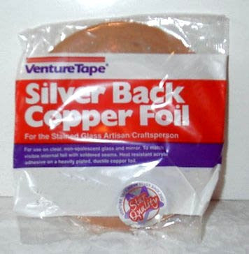 3/16 Inch Venture Silver Backed Copper Foil1.5 Mil