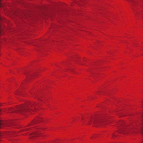 SF3591 Red and White Wispy Glass 12 x 12 Sheet