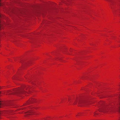 SF3591 Red and White Wispy Glass 12 x 12 Sheet