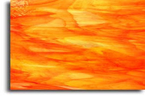 607683 Spectrum Orange/Yellow/Clear/White-Corsica Glass 8 x 12 Sheet